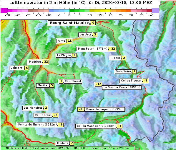 Temperatur, 10. 3. 2026