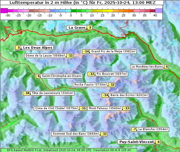 Temperatur, 24. 10. 2025