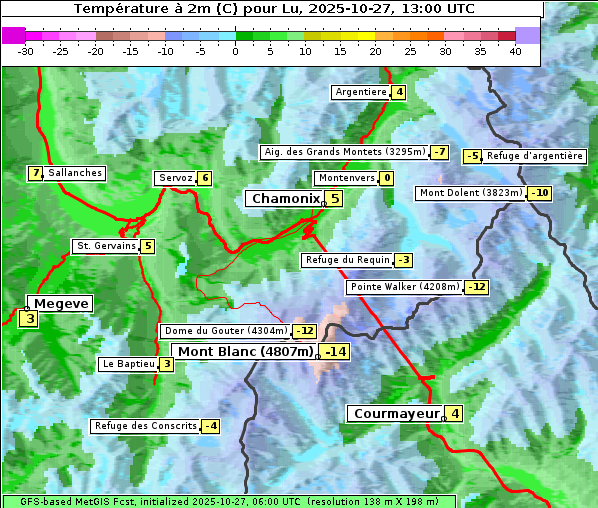 Temperatur, 27. 10. 2025