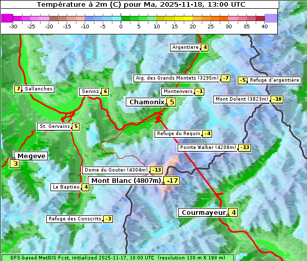 Temperatur, 18. 11. 2025