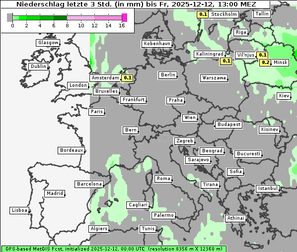 Niederschlag, 12. 12. 2025