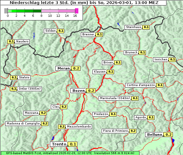 Niederschlag, 1. 3. 2026