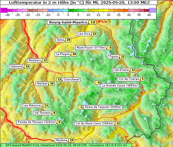Temperatur, 28. 5. 2025