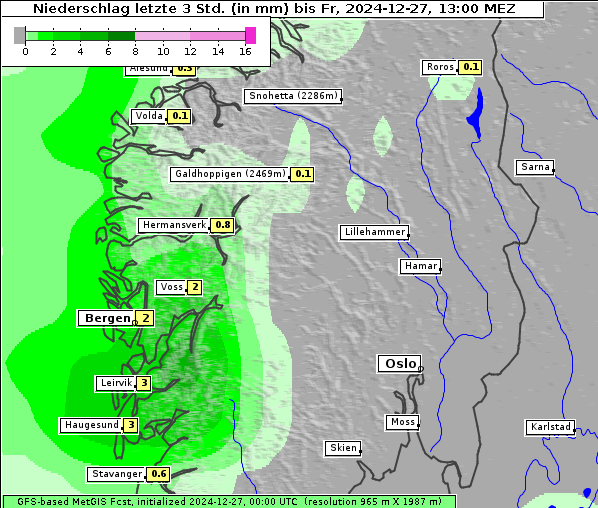 Niederschlag, 27. 12. 2024