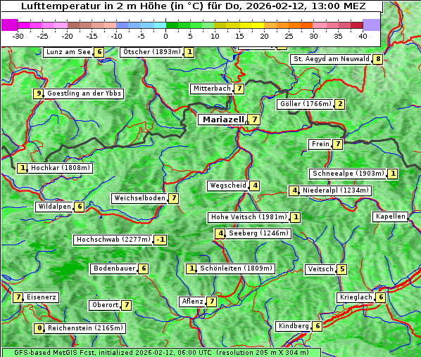 Temperatur, 12. 2. 2026