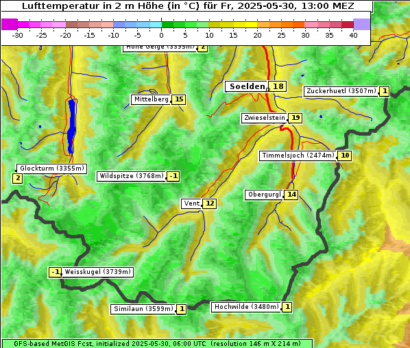Temperatur, 30. 5. 2025