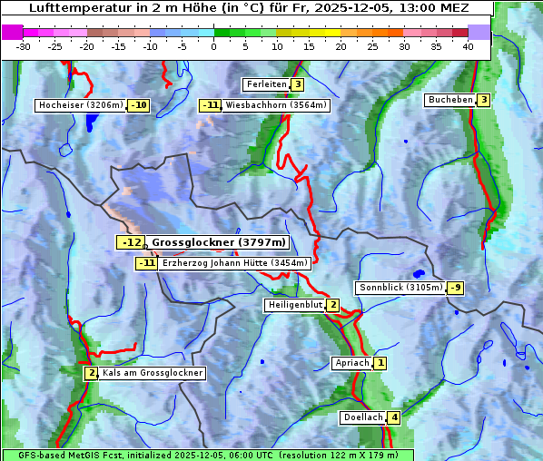 Temperatur, 5. 12. 2025