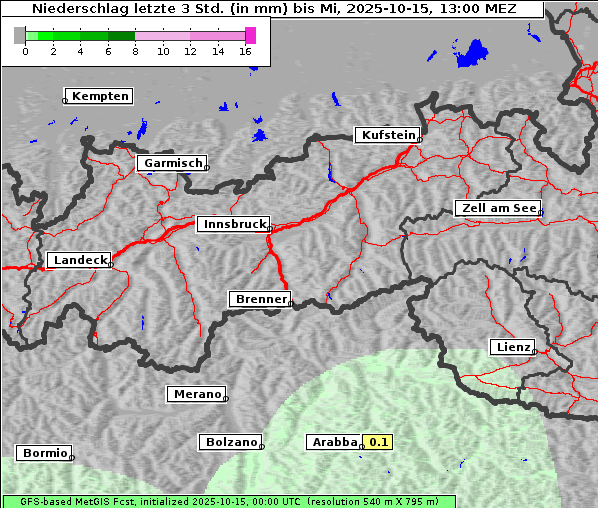 Niederschlag, 15. 10. 2025