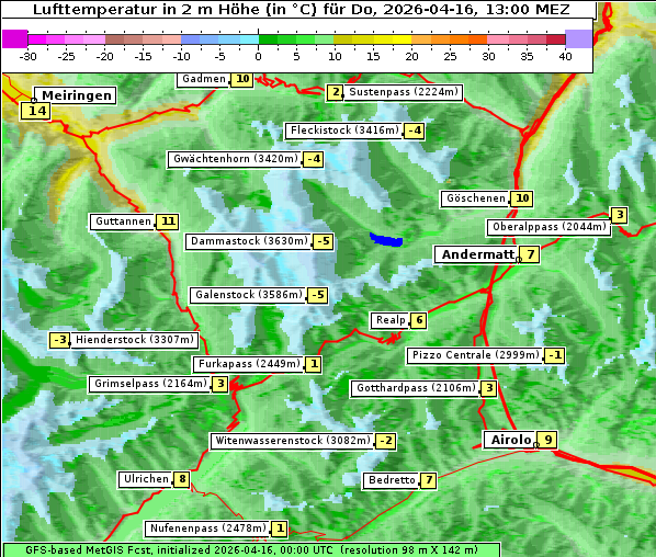 Temperatur, 16. 4. 2026