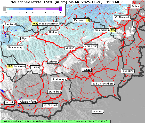Neuschnee, 26. 11. 2025
