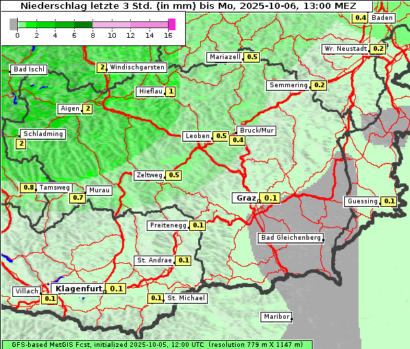 Niederschlag, 6. 10. 2025