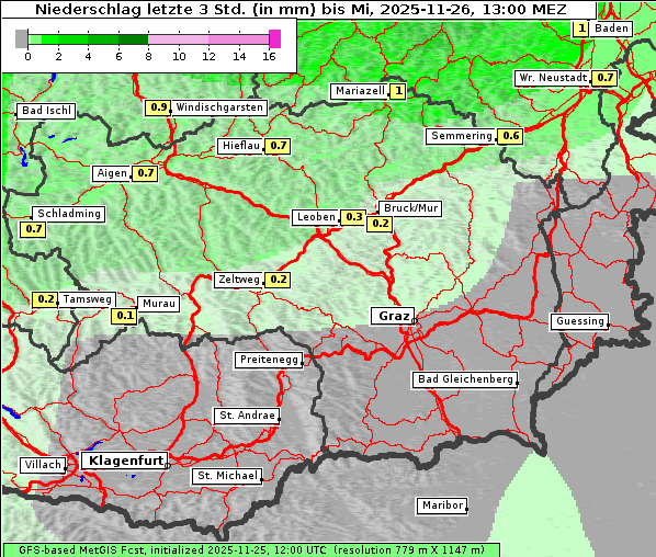 Niederschlag, 26. 11. 2025