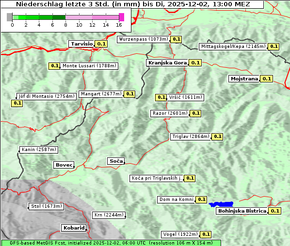 Niederschlag, 2. 12. 2025
