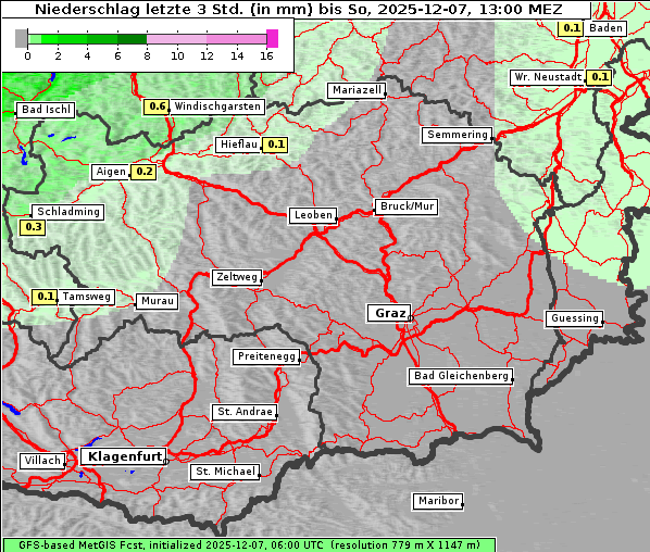 Niederschlag, 7. 12. 2025