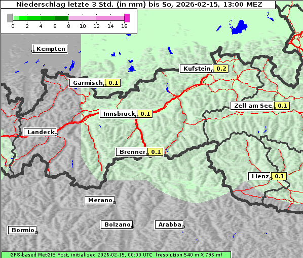 Niederschlag, 15. 2. 2026