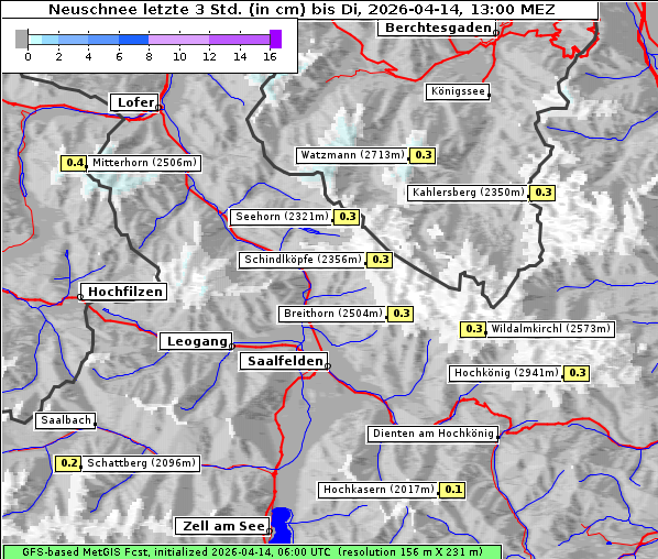 Neuschnee, 14. 4. 2026