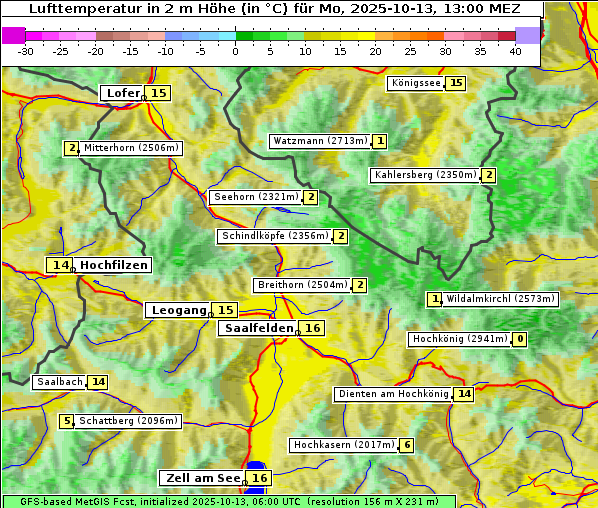 Temperatur, 13. 10. 2025
