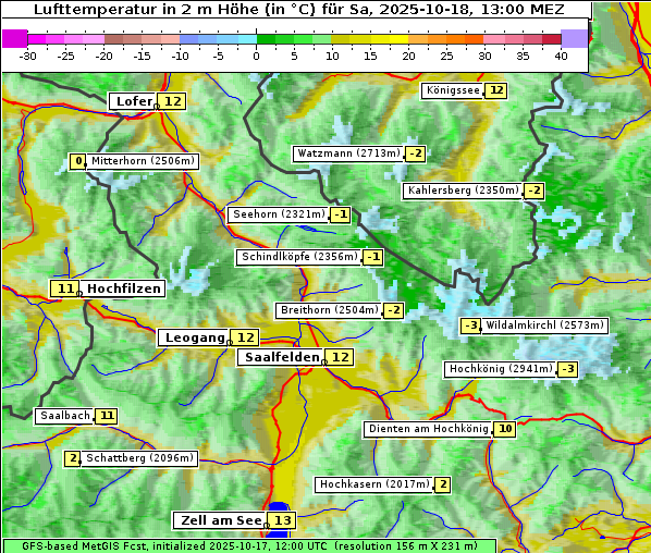 Temperatur, 18. 10. 2025