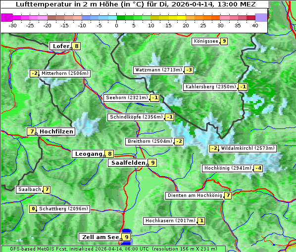 Temperatur, 14. 4. 2026
