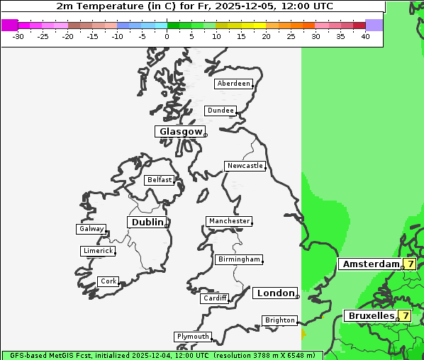 Temperatur, 5. 12. 2025