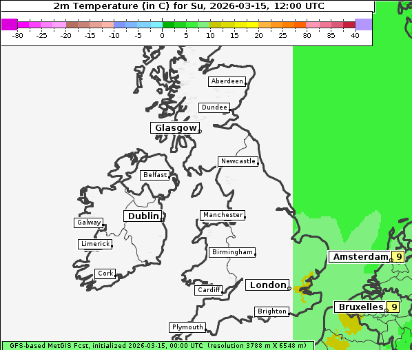 Temperatur, 15. 3. 2026