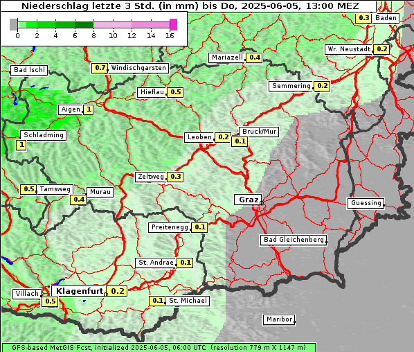 Niederschlag, 5. 6. 2025