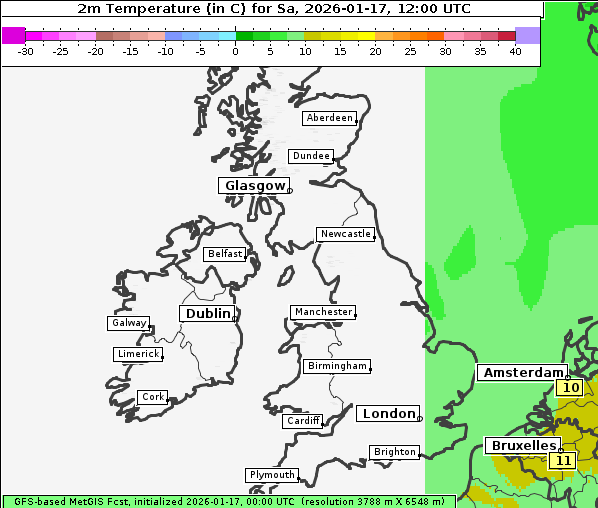 Temperatur, 17. 1. 2026
