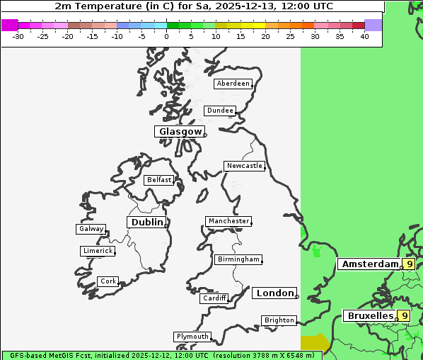 Temperatur, 13. 12. 2025