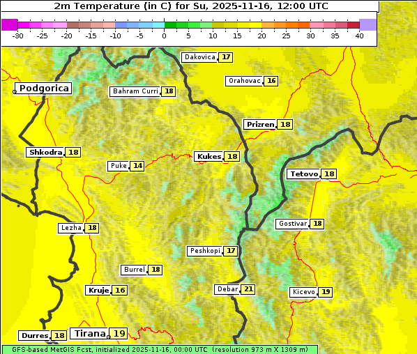 Temperatur, 16. 11. 2025