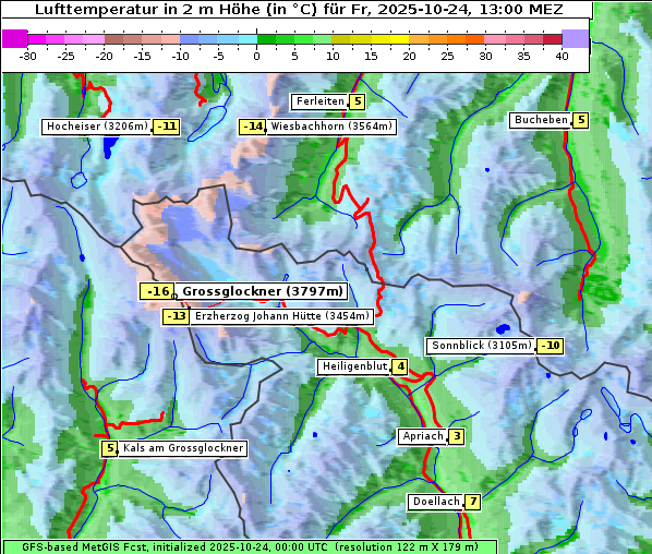 Temperatur, 24. 10. 2025