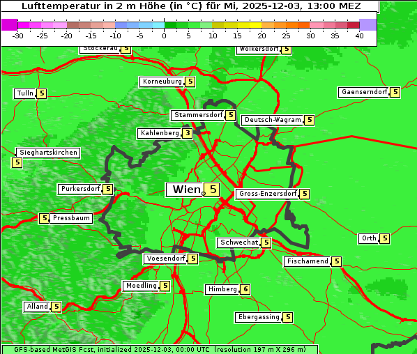 Temperatur, 3. 12. 2025