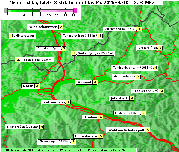 Niederschlag, 10. 9. 2025