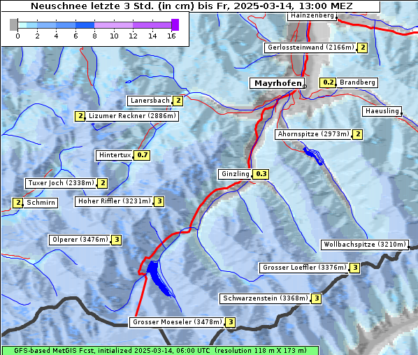 Neuschnee, 14. 3. 2025