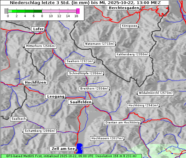 Niederschlag, 22. 10. 2025