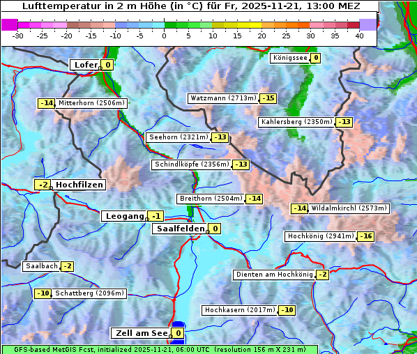 Temperatur, 21. 11. 2025
