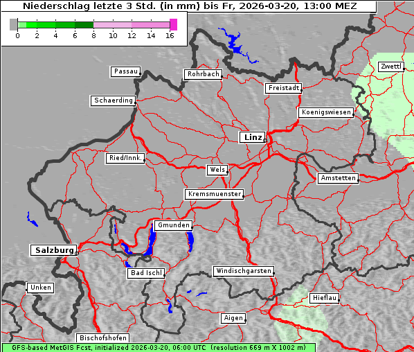 Niederschlag, 20. 3. 2026