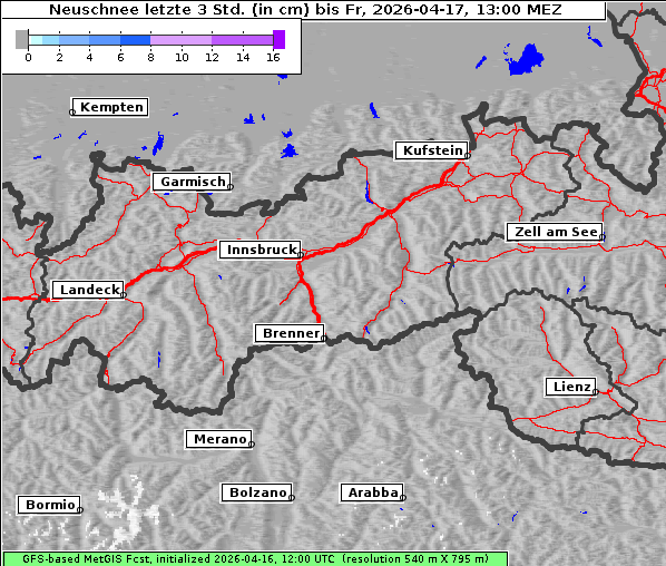 Neuschnee, 17. 4. 2026