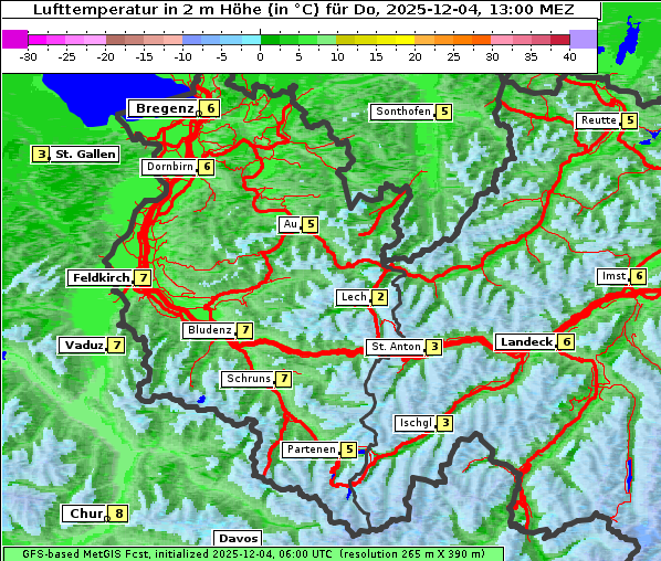 Temperatur, 4. 12. 2025