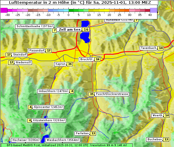 Temperatur, 1. 11. 2025