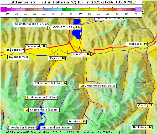 Temperatur, 14. 11. 2025