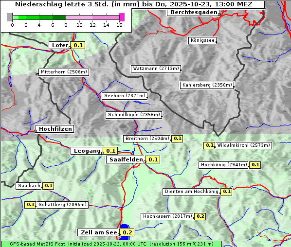 Niederschlag, 23. 10. 2025