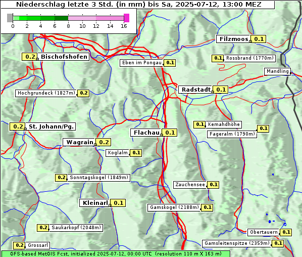 Niederschlag, 12. 7. 2025