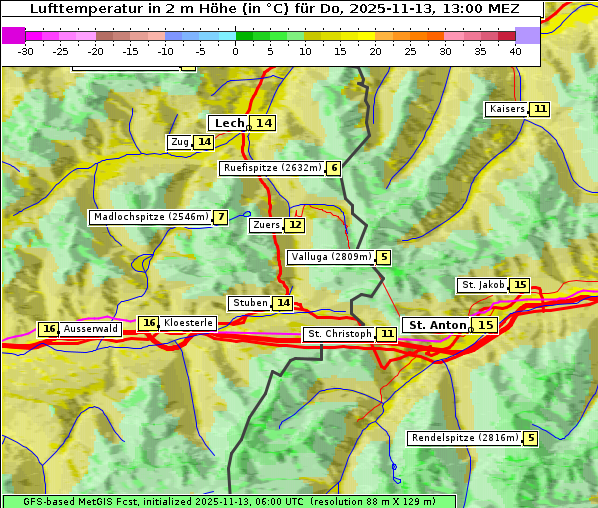Temperatur, 13. 11. 2025