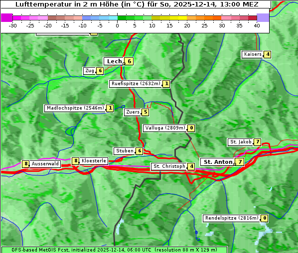 Temperatur, 14. 12. 2025
