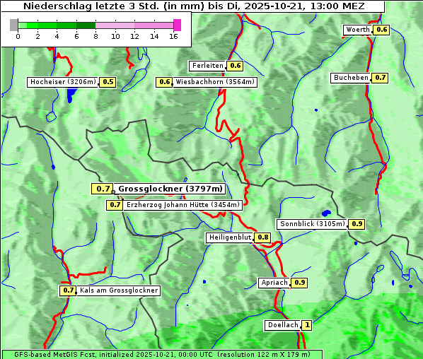 Niederschlag, 21. 10. 2025