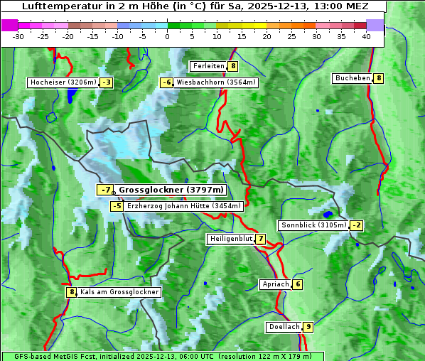 Temperatur, 13. 12. 2025