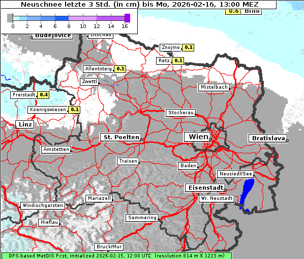 Neuschnee, 16. 2. 2026