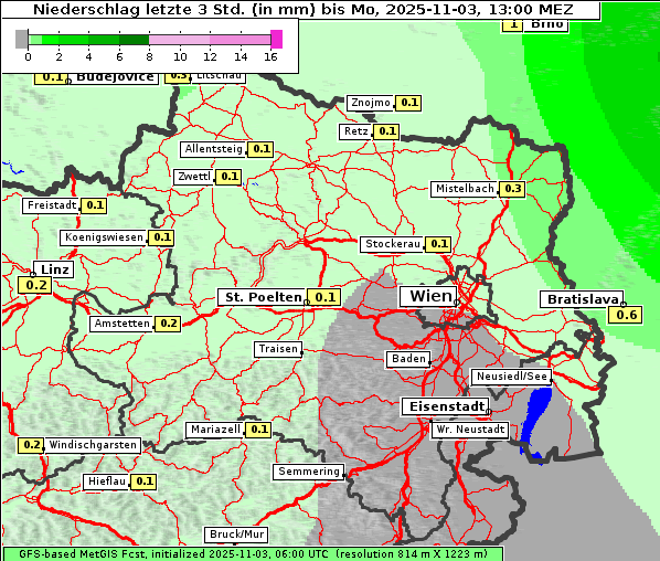 Niederschlag, 3. 11. 2025