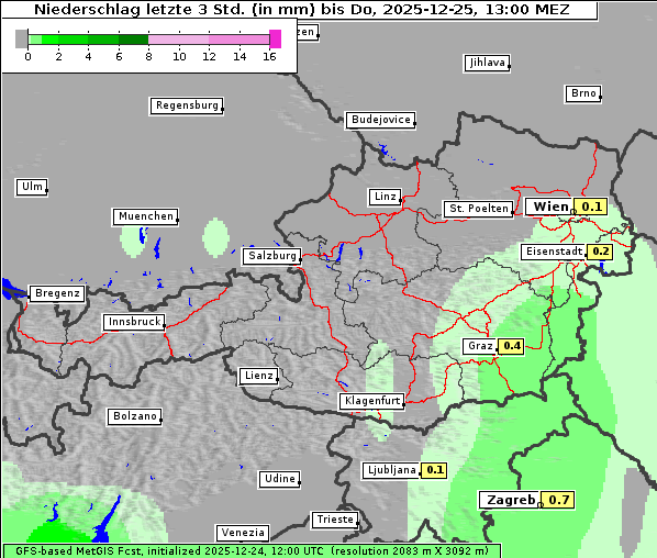 Niederschlag, 25. 12. 2025