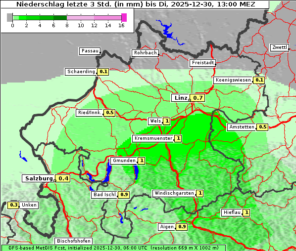 Niederschlag, 30. 12. 2025